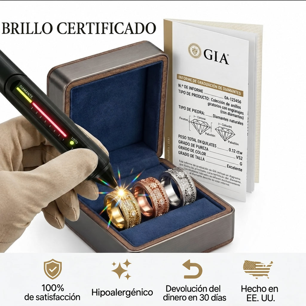 Anillo Giratorio Antiestrés y de Concentración – Plata de Ley 925 Hipoalergénica |  ÚLTIMO DÍA – 90% DE DESCUENTO