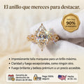 Anillo de Moissanita Premium Corte Marquesa con Banda Entrelazada