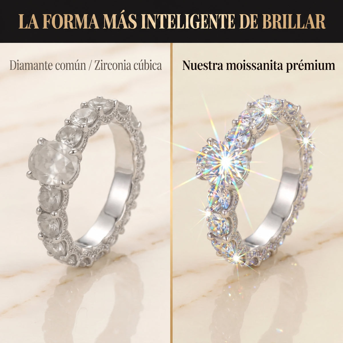 Anillo de Moissanita Ovalada Premium “Masterpiece” ⏳OFERTA POR TIEMPO LIMITADO: 90% DE DESCUENTO |