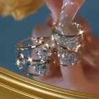 🎁 EARLY CHRISTMAS SALE – 90% OFF: 1-Second Easy-Snap VVS1 Flawless Moissanite Suspended Hoop Earrings in Triple 14K Gold over 925 Silver