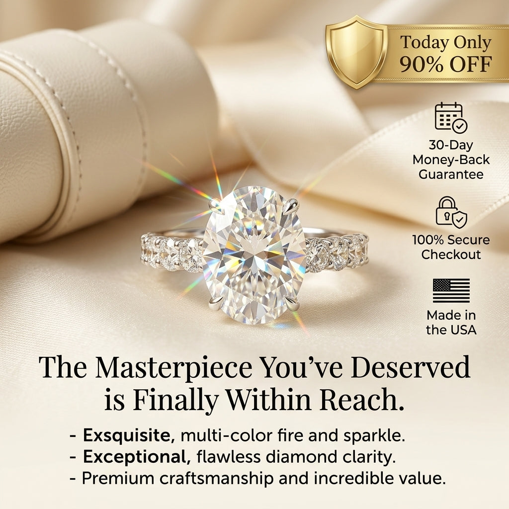 The Masterpiece Oval Premium Moissanite Ring | 🎁 EARLY CHRISTMAS SALE – 90% OFF
