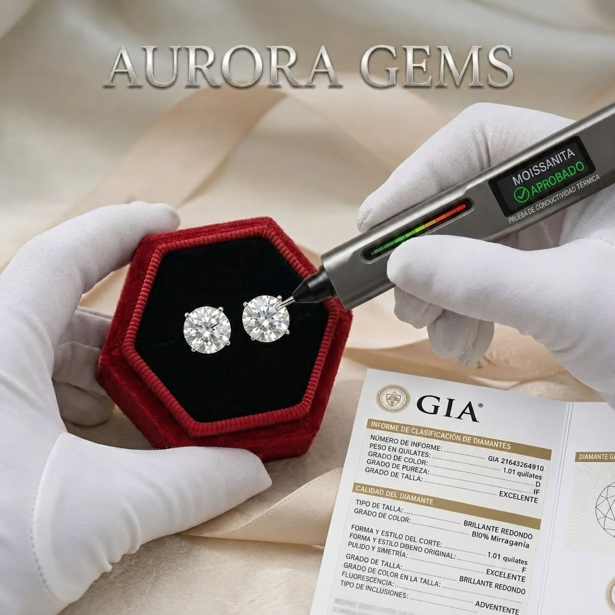 Aretes clásicos de diamante creado en laboratorio de corte redondo, 1–6.00 CTW – Engaste seguro de 4 garras e hipoalergénicos – Último día de oferta 🔥 90% DE DESCUENTO