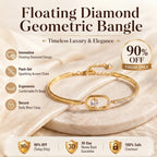 🎁 EARLY CHRISTMAS SALE – 90% OFF-Floating Diamond Geometric Bangle – Timeless Luxury &amp; Kinetic Brilliance