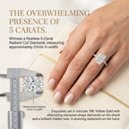 A Little Sparkle For Yourself: 1-5-Carat Flawless Radiant Cut Moissanite Ring (Hidden Halo, VVS1)-🎁 EARLY CHRISTMAS SALE – 90% OFF