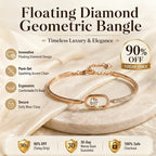 🎁 EARLY CHRISTMAS SALE – 90% OFF-Floating Diamond Geometric Bangle – Timeless Luxury &amp; Kinetic Brilliance