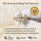 The Twisted Band Marquise Premium Moissanite Ring | 🎁 EARLY CHRISTMAS SALE – 90% OFF