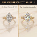 The Twisted Band Marquise Premium Moissanite Ring | 🎁 EARLY CHRISTMAS SALE – 90% OFF