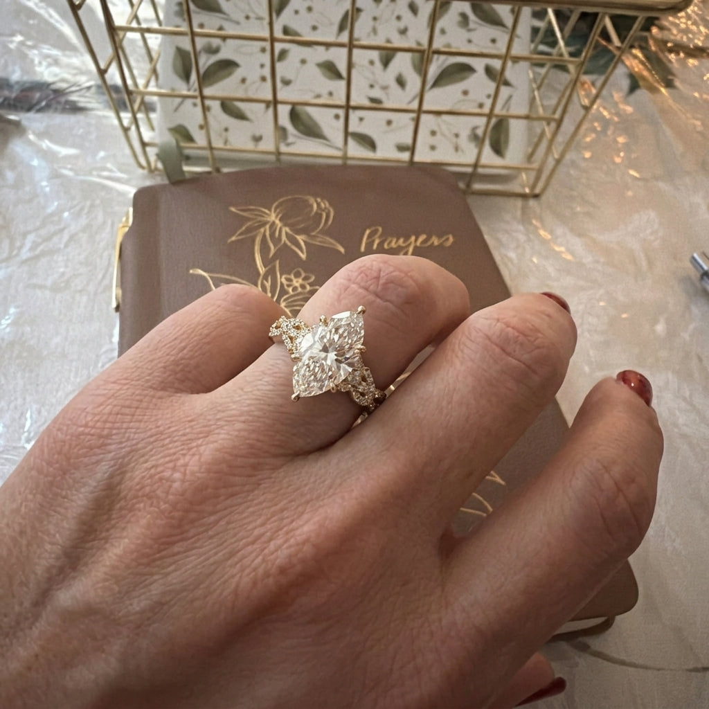 The Twisted Band Marquise Premium Moissanite Ring | 🎁 EARLY CHRISTMAS SALE – 90% OFF